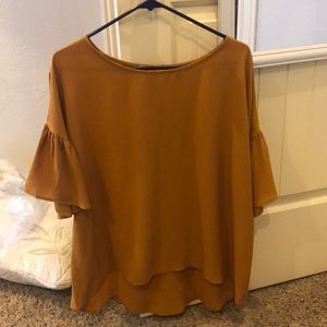 Mustard textured blouse